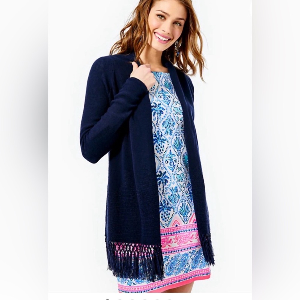 Lilly Pulitzer Tatum Cardigan Navy Blue